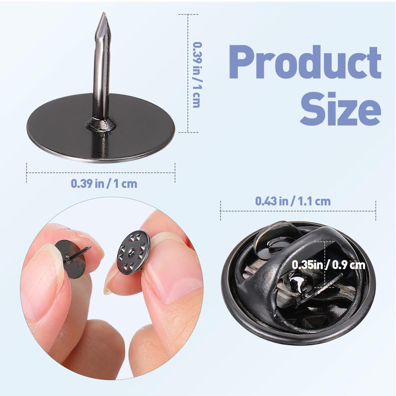 Amazon.co.jp: Lurrose 蝶タック ピンバッジ金具と針セット